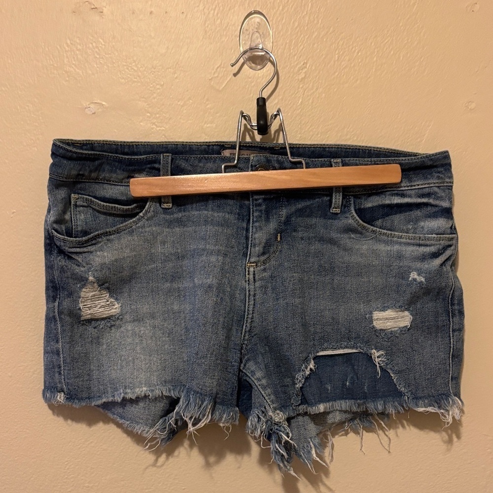 Guess Blue Distressed Jean Shorts
